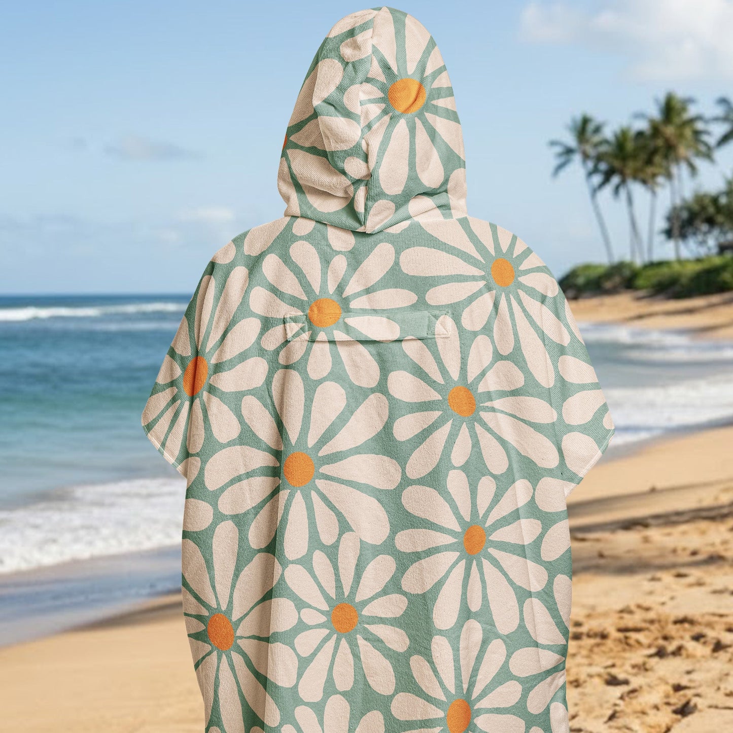 Daisy, 70S Boho Custom Name - Personalized Beach Towel