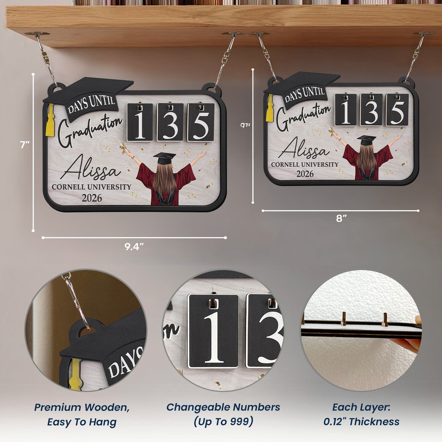 Days Until Graduation - Personalized Graduation Countdown Tracker