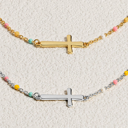 Dear Lord Bless This Beautiful Girl Protect Her - Cross Bracelet With Custom Card