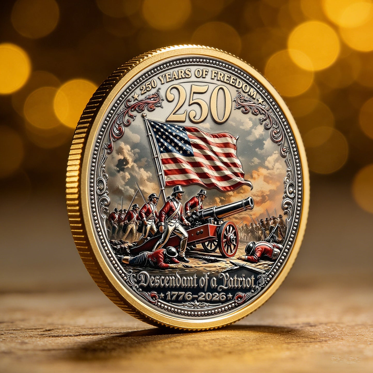 Descendant Of A Patriot - Coin