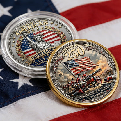 Descendant Of A Patriot - Coin