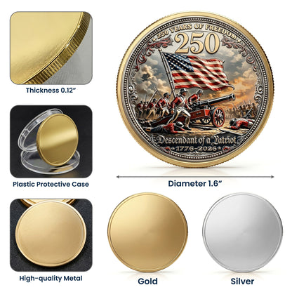Descendant Of A Patriot - Coin