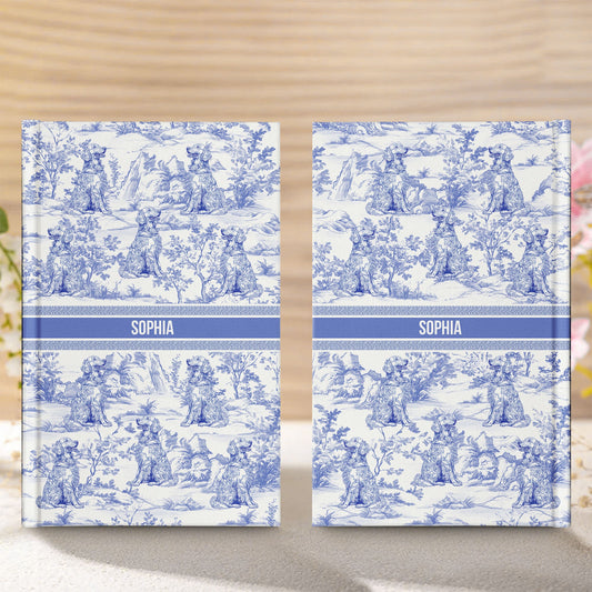 Dog Custom Breeds Toile De Jouy - Personalized Hardcover Journal