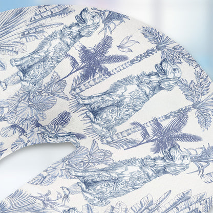 Dog Custom Breeds Toile De Jouy - Personalized U-Shaped Travel Neck Pillow