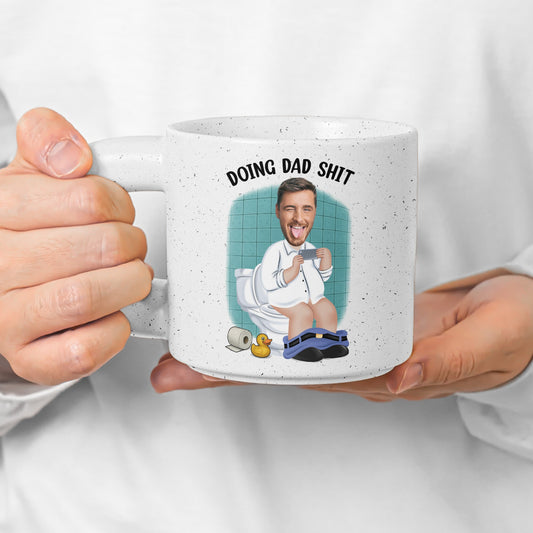 Father's Day Gifts, Doing Dad Sh!t - Personalized Photo Chunky Mug