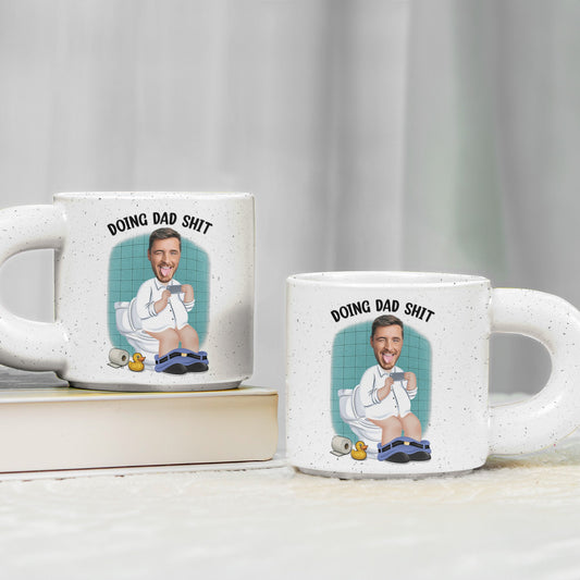 Father's Day Gifts, Doing Dad Sh!t - Personalized Photo Chunky Mug