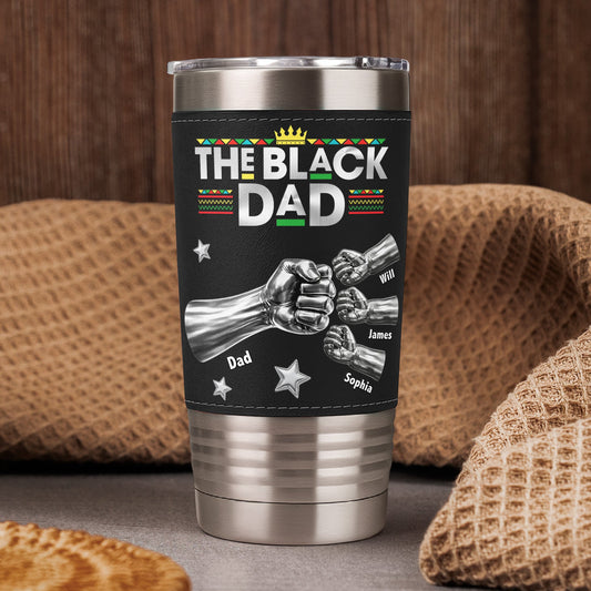 Father's Day Gifts, Dope Black Dad Fist Bump New Version Gift For Dad, Husband - Personalized 20oz Tumbler