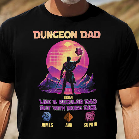 Father's Day Gifts, Dungeon Dad Like A Regular Dad But With More Dice - Personalized Shirt
