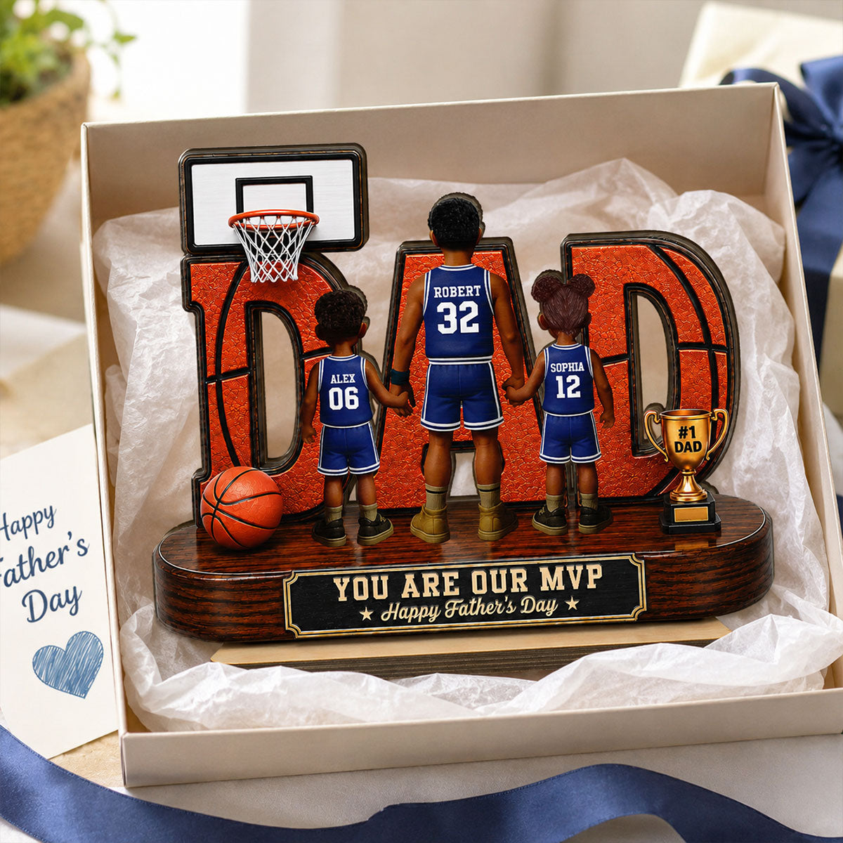 [UP TO 39% OFF] - Basketball Dad Legend You Are Our MVP - Personalized 2-Layered Wooden Plaque - Unique  Gift For Dad, Husband, Basketball Fans