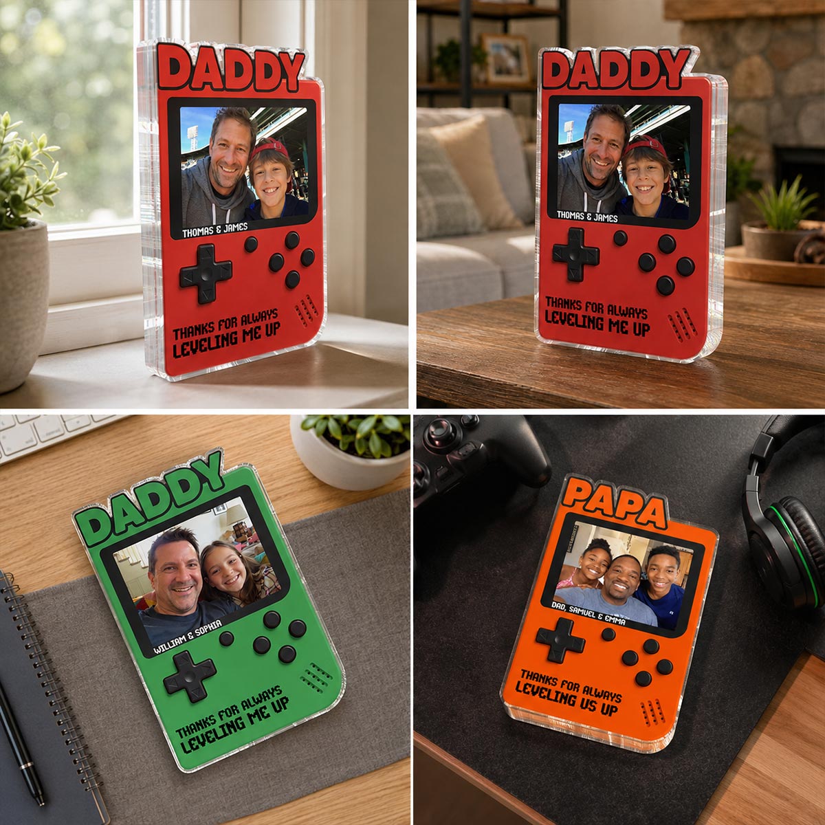 Retro Game Console Custom Photo - Personalized Acrylic Block Plaque -  Gift For Gamer Husband, Dad, Grandpa