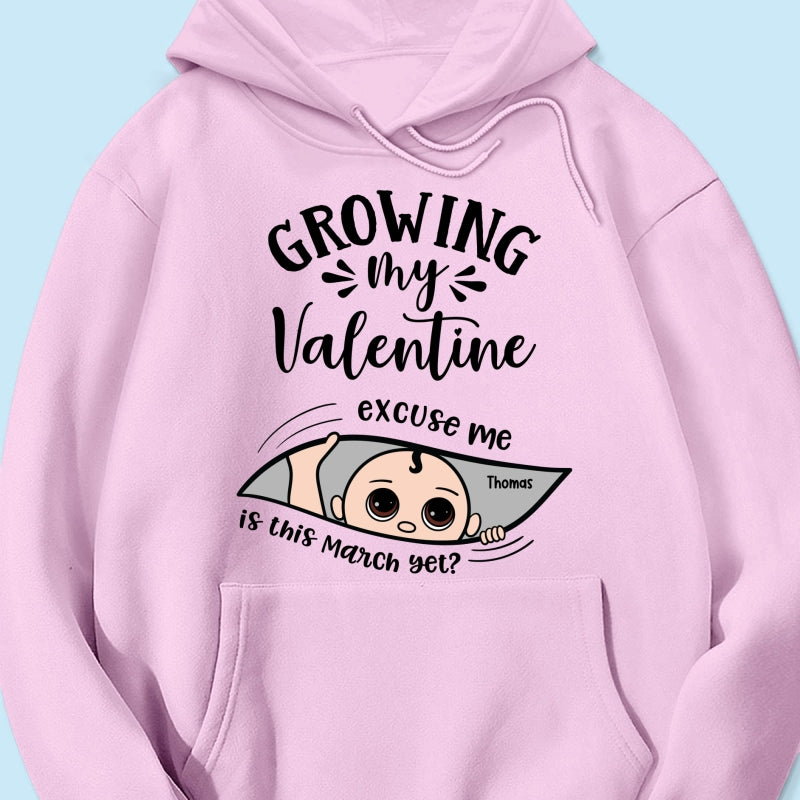 Growing My  Cute Baby Excuse Me Is It Yet Personalized Shirt,  Gift For Expecting Mom, Pregnancy Announcement, Baby Reveal