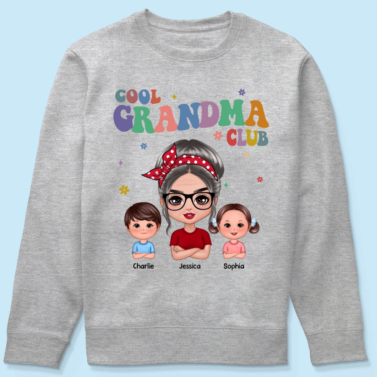 Cool Grandma Club Grandma And Grandkids Personalized Shirt