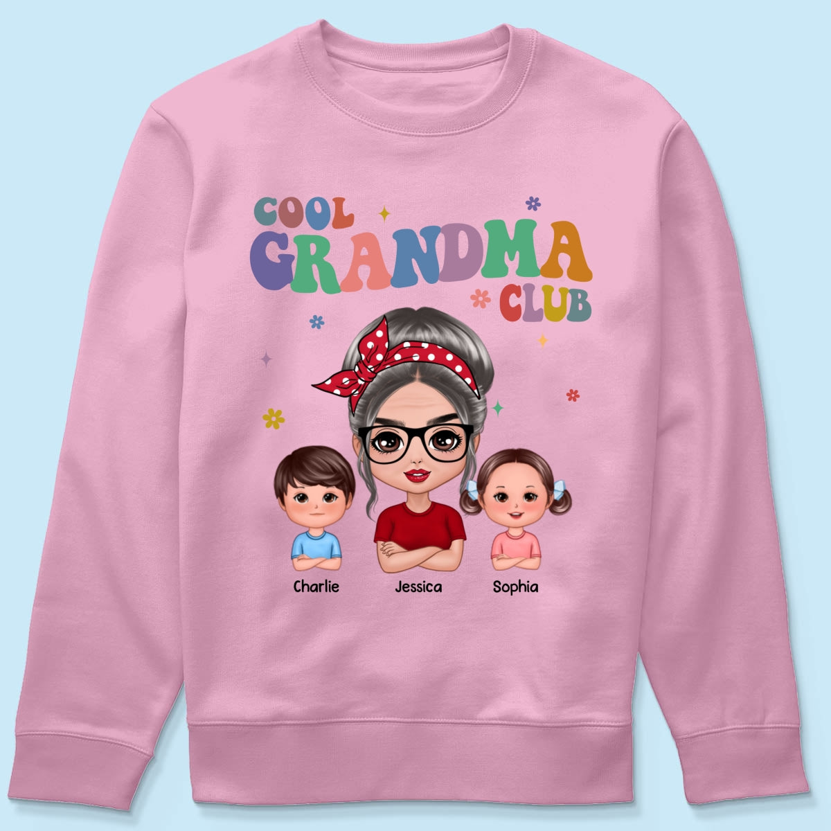 Cool Grandma Club Grandma And Grandkids Personalized Shirt