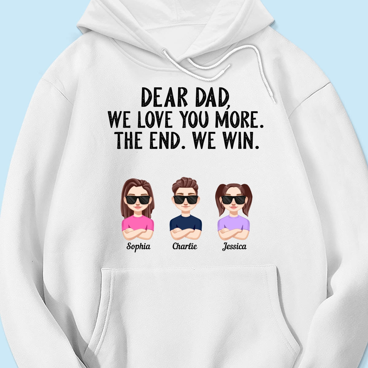 Dear Dad We Love You More Vector Kids Funny Father‘s Day Gift Personalized Shirt
