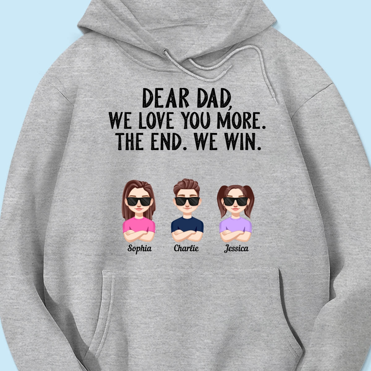 Dear Dad We Love You More Vector Kids Funny Father‘s Day Gift Personalized Shirt
