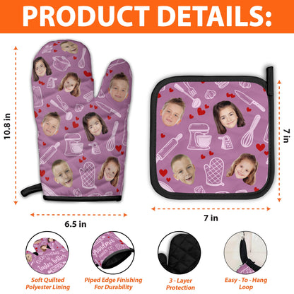 Everything Tastes Better When Grandma Makes It - Personalized Oven Mitts And Pot Holder