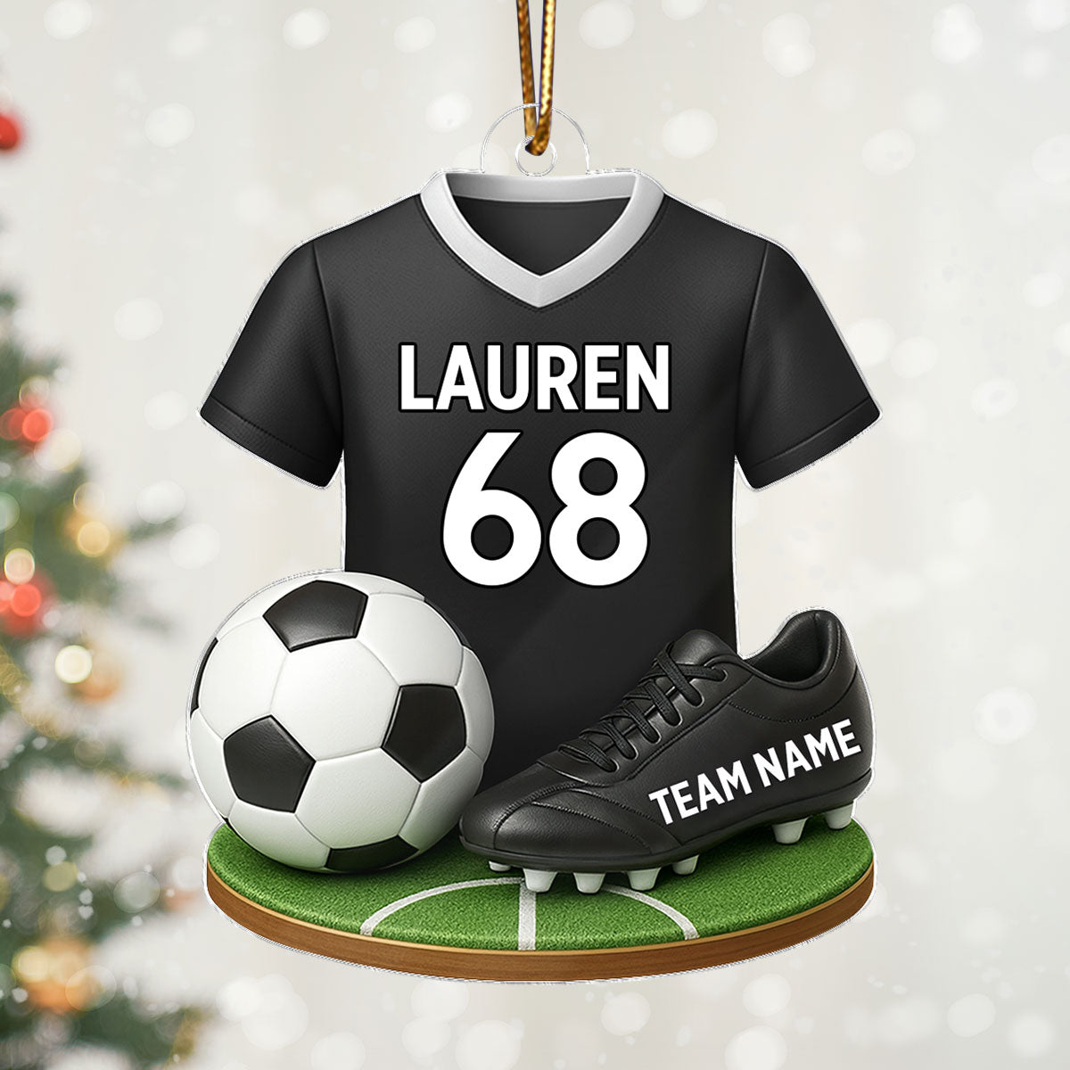 Custom Sports Keepsake - Personalized 3D Sport Acrylic Ornament - Christmas Gift for Son, Daughter, Grandson, Granddaughter
