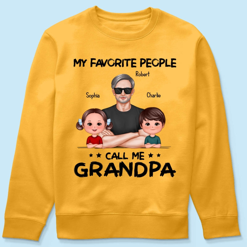 Favorite People Call Me Grandpa Personalized Shirt