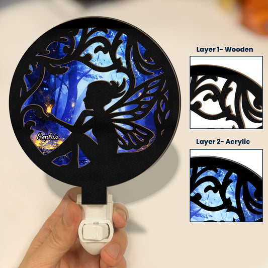 Fairy - Personalized Wood And Acrylic Night Light