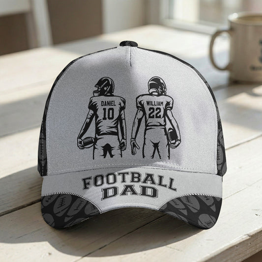 Father's Day Gift, Football Dad - Personalized Cap