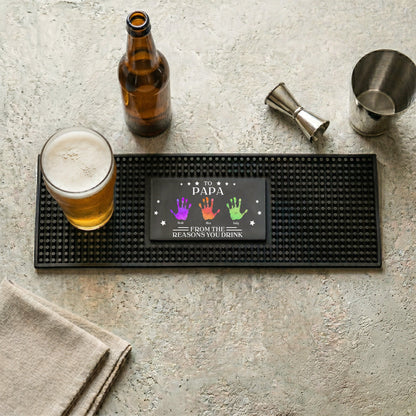 Father's Day Gifts, Father's Day Gift From From The Reasons You Drink - Personalized Bar Mat