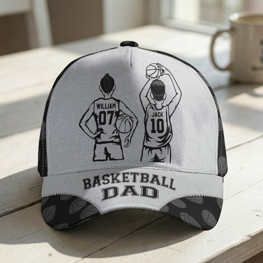 Father's Day Gifts, Basketball Dad, Grandpa - Personalized Cap