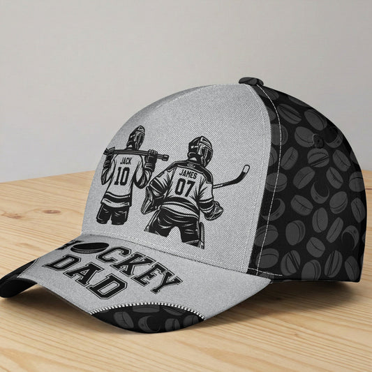 Father's Day Gifts, Hockey Dad, Grandpa - Personalized Cap