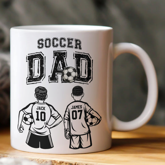 Father's Day Gifts, Father's Day Gifts, Soccer Dad, Daddy, Grandpa - Personalized Mug