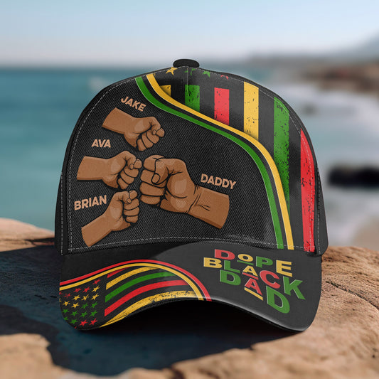 Father's Day Gifts, Father's Day African Dad Dope Black Dad - Personalized Classic Cap