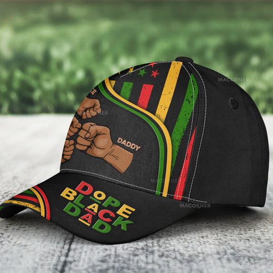 Father's Day Gifts, Father's Day African Dad Dope Black Dad - Personalized Classic Cap