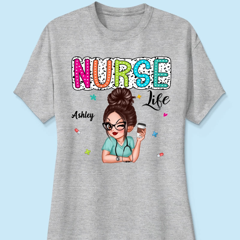 Nurse Life Dalmatian Dots Summer Personalized Shirt