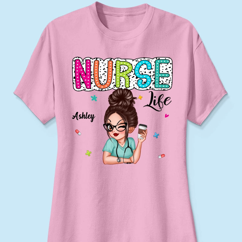 Nurse Life Dalmatian Dots Summer Personalized Shirt
