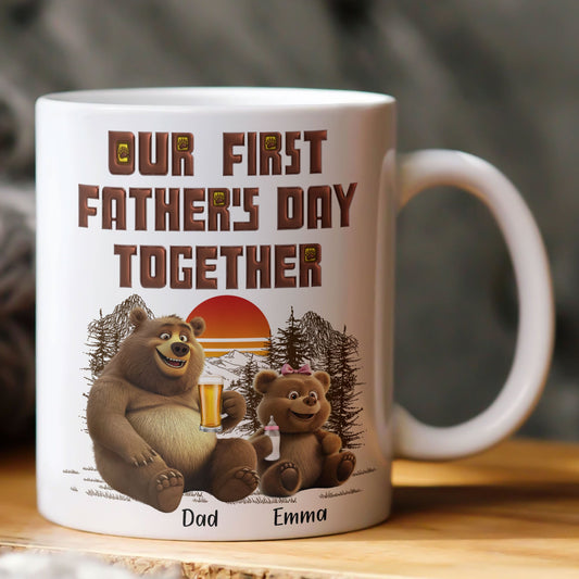 Father's Day Gifts, First Father's Day Together New Version - Personalized Mug
