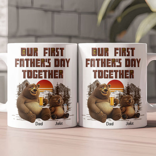 Father's Day Gifts, First Father's Day Together New Version - Personalized Mug