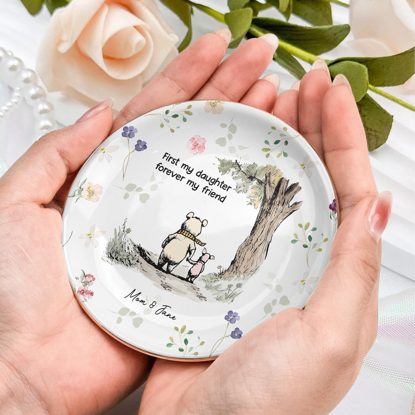 First My Daughter, Forever My Friend - Personalized Jewelry Dish
