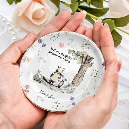 First My Daughter, Forever My Friend - Personalized Jewelry Dish