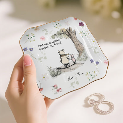 First My Daughter, Forever My Friend - Personalized Jewelry Dish