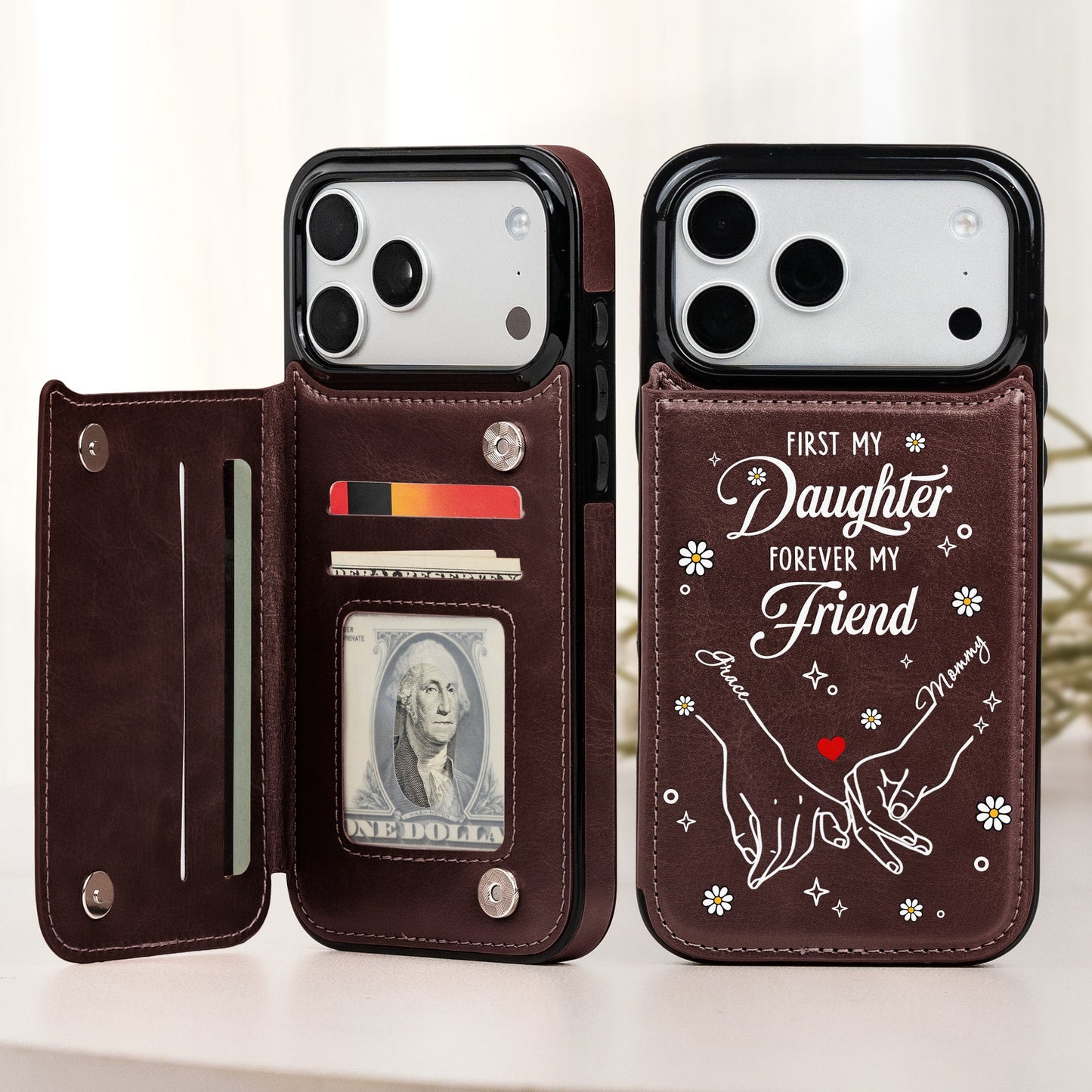 First My Daughter, Forever My Friend - Personalized Phone Case