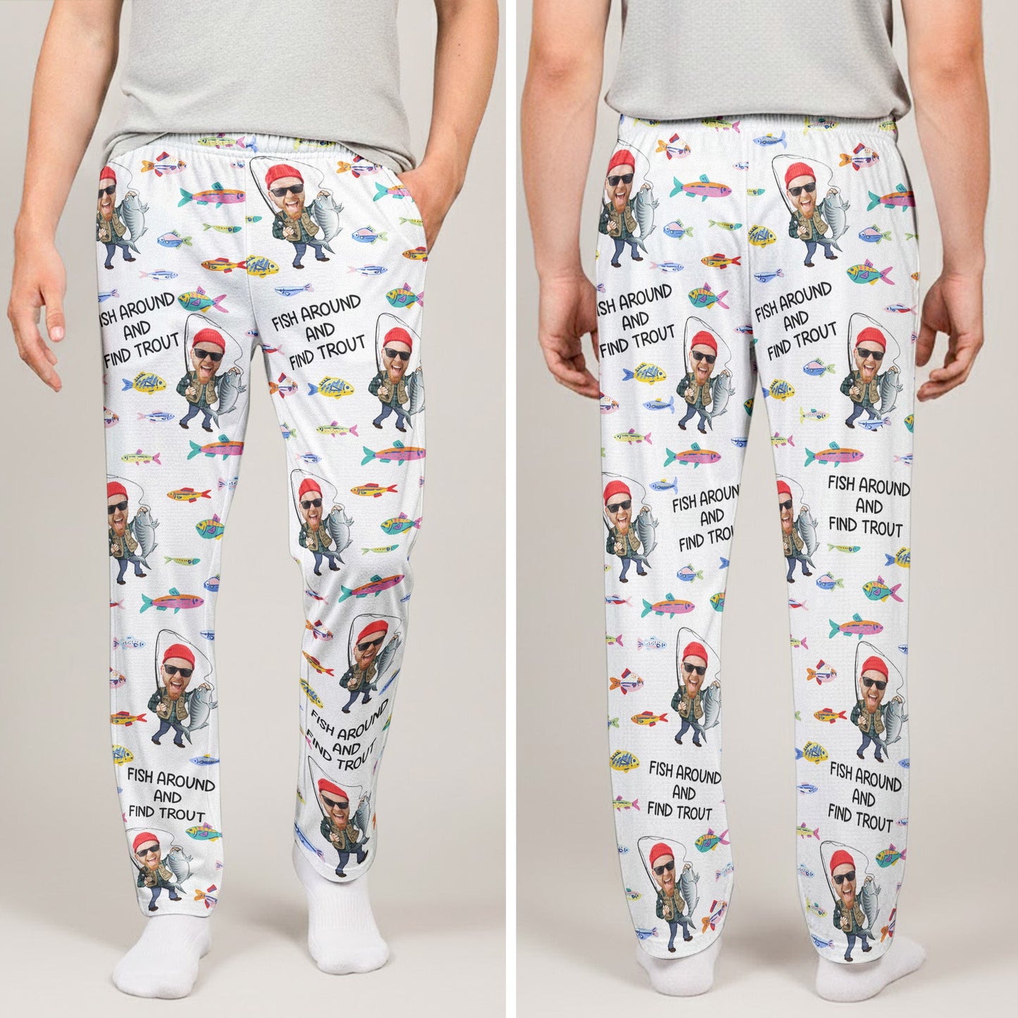 Fish Around And Find Trout - Personalized Sweatpants, Lounge Pants With Pockets