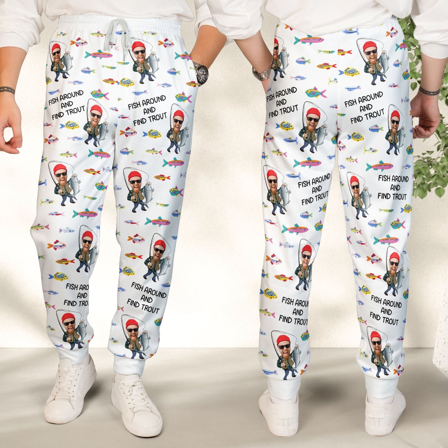 Fish Around And Find Trout - Personalized Sweatpants, Lounge Pants With Pockets