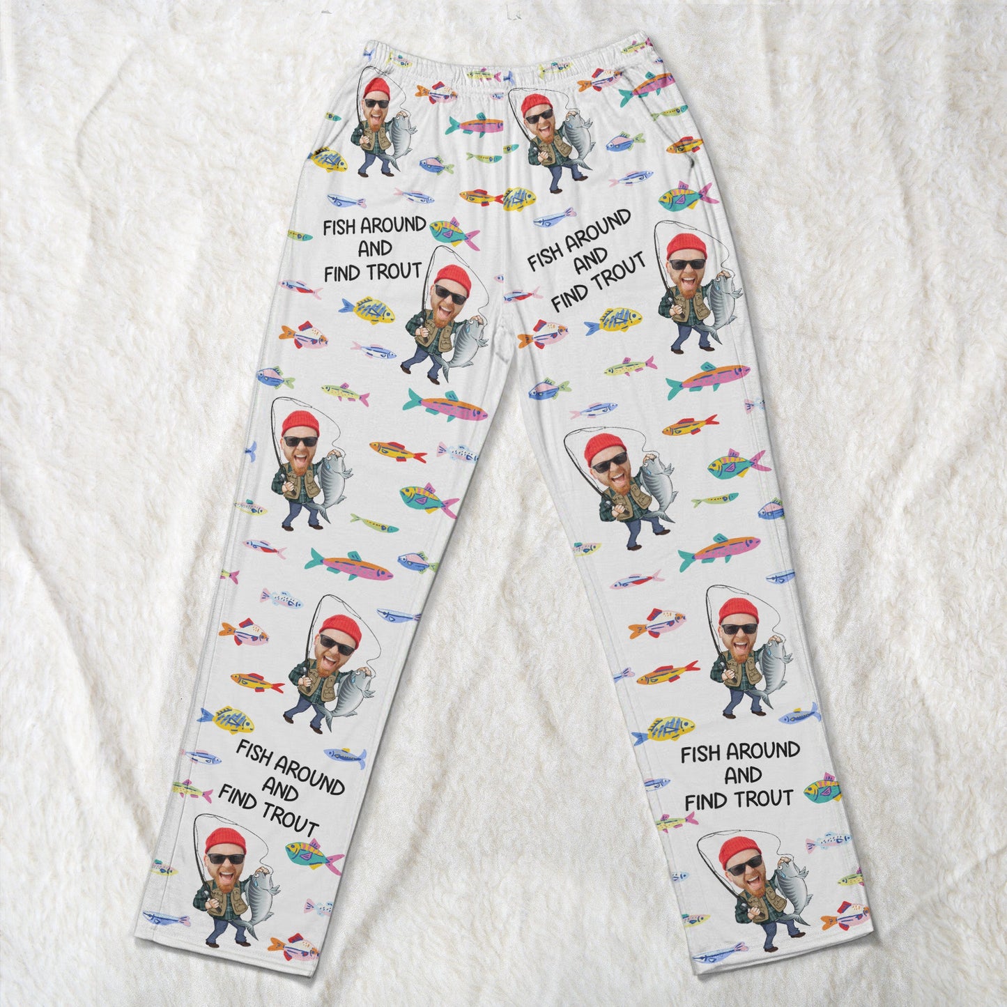 Fish Around And Find Trout - Personalized Sweatpants, Lounge Pants With Pockets