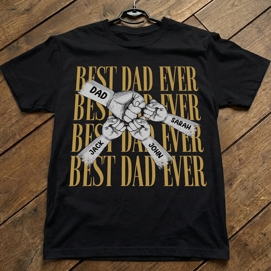 Father's Day Gifts, Fist Bump Daddy Grandpa - Personalized Shirt