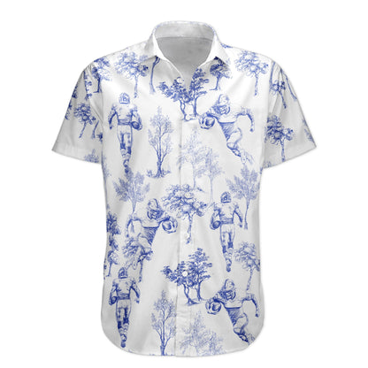 Football Baseball Basketball Soccer Fan Toile De Jouy - Personalized Hawaiian Shirt