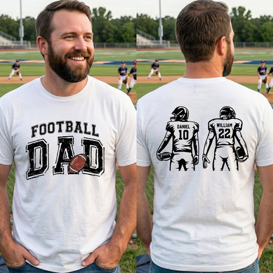 Father's Day Gifts, Football Dad, Daddy, Grandpa- Personalized Shirt