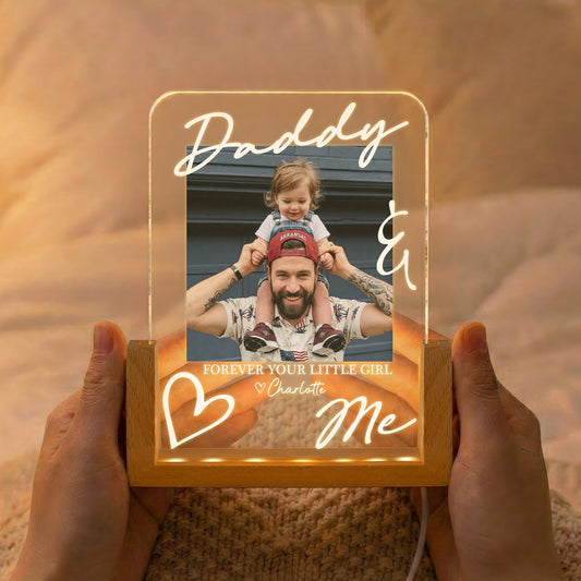 Father's Day Gifts, Forever Your Little Girl Father's Day Gift For Dad, Husband - Personalized Night Light