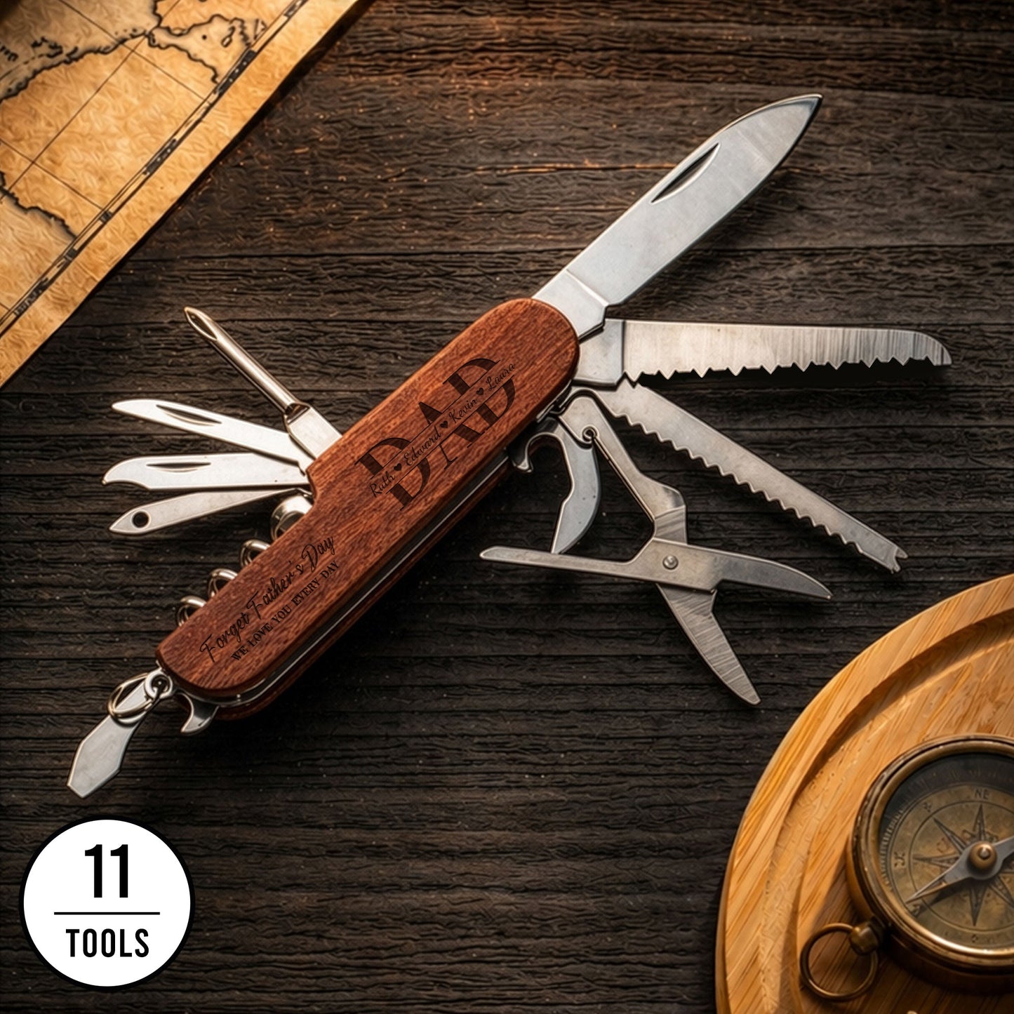 Father's Day Gifts, Forget Father's Day, We Love You Everyday - Personalized Multi Tool Knife
