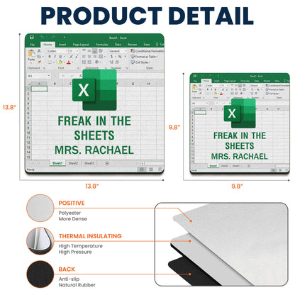 Freak In The Sheets - For Boss, Coworkers - Custom Shape Mouse Pad