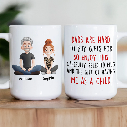 Father's Day Gifts, Funny Coffee Mug For Dad, Father's Day Christmas Birthday - Personalized Mug