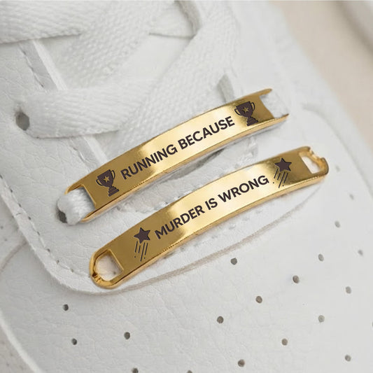 Funny Inside Joke For Runner - Personalized Engraved Metal Shoe Tags