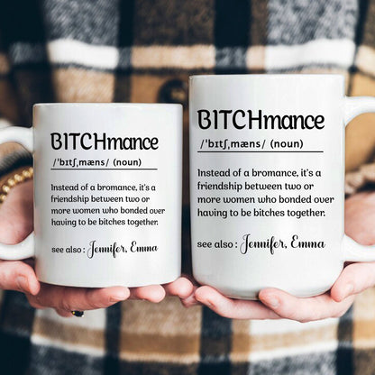 Funny Mug - B!tchmance - Exchange Gifts, Elephant Gift For Friends - Personalized Mug